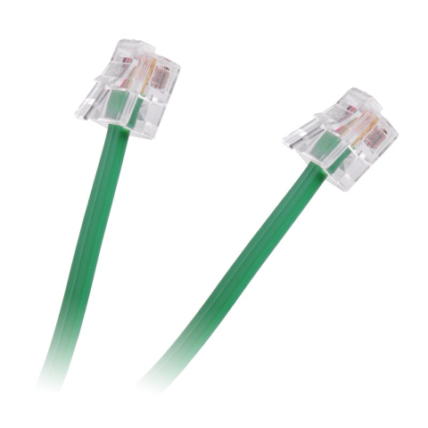 Cabluri telefon - Cablu extensie telefonic verde 2m RJ11 – IoElectronice.ro