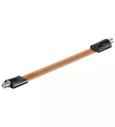 Cabluri TV - Cablu F mama la F mama 26cm COAXIAL super plat Goobay – IoElectronice.ro
