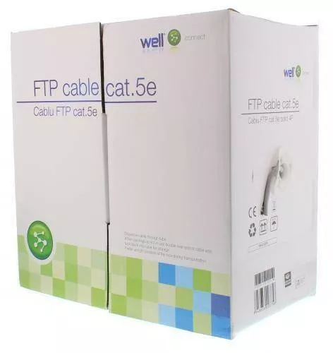 Cabluri retea RJ45 - Cablu FTP CAT5e 8 fire din cupru 0.50mm Well – IoElectronice.ro