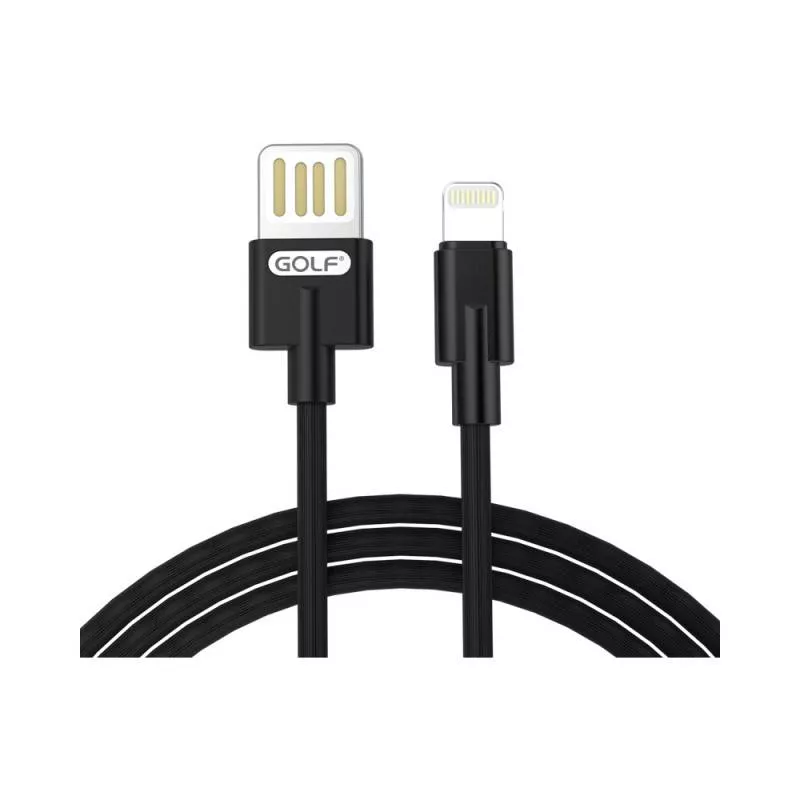 Cabluri telefon-tableta - Cablu Golf Double iPhone 61I negru 3000mAh 1.2m – IoElectronice.ro