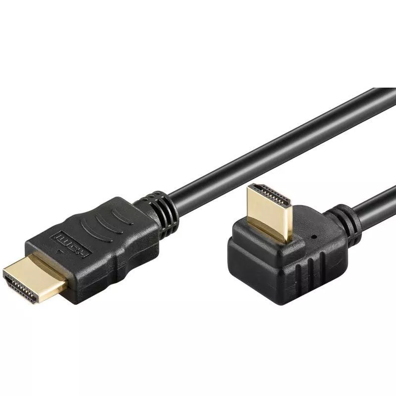 Conectica - Cablu HDMI 3m 270° cu Ethernet, 4K, 3D, High Speed, contacte aurite – Ideal pentru conexiuni de înaltă calitate