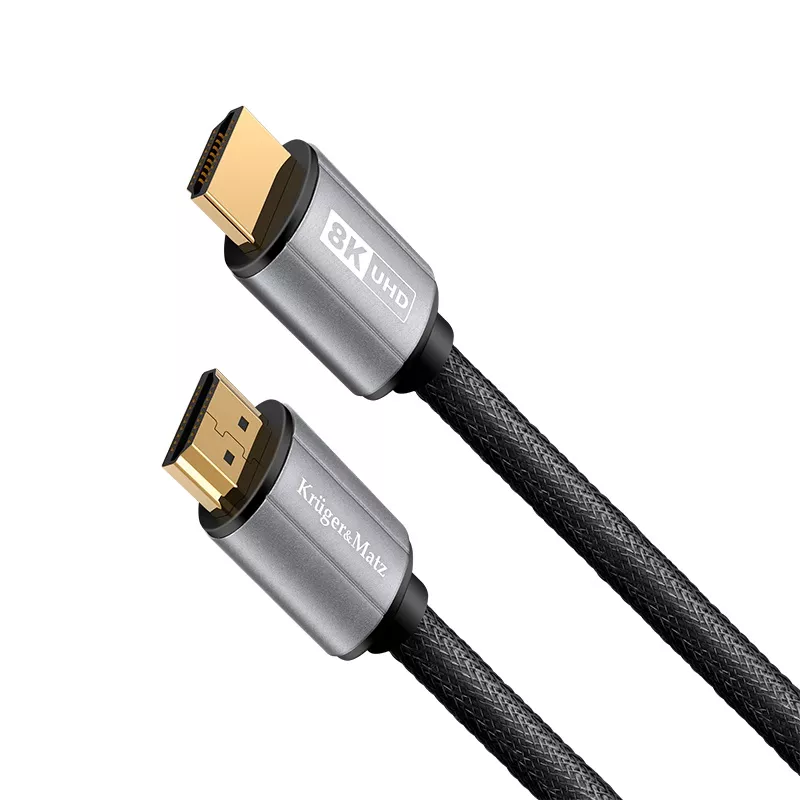 Cabluri - Cablu HDMI 8K V2.1 1.8m Kruger&Matz – Transmisie 48 Gbps, Rezoluție 8K, EARC, HDR, 120Hz