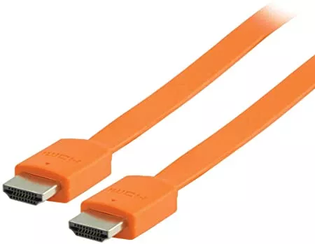 Cabluri HDMI - Cablu HDMI - HDMI High speed plat cu eternet 2m portocaliu VALUELINE – IoElectronice.ro