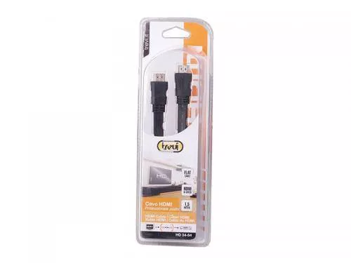 Cablu HDMI plat 1.5m v1.4 Trevi 3D 2K conectori HDMI tata [1]