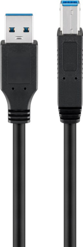Cabluri - Cablu imprimanta SuperSpeed Gbit/s USB3.0 A tata - USB B tata 1m Goobay 95719 – IoElectronice.ro