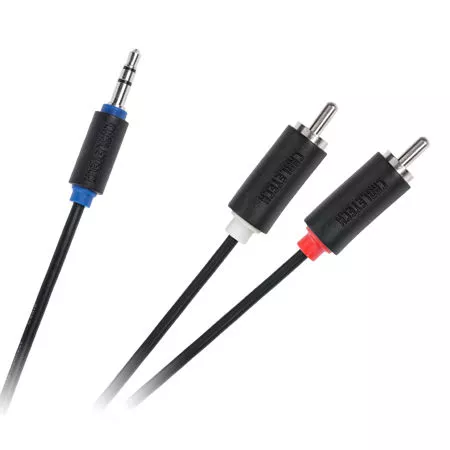 Cabluri Jack - Cablu Jack 3.5 mm la 2x RCA 3m Cabletech – IoElectronice.ro