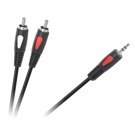 Cabluri Jack - Cablu Jack 3.5 mm la 2x RCA 3m Eco-Line Cabletech – IoElectronice.ro