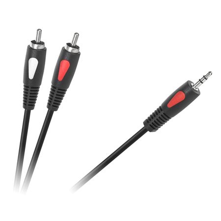 Cabluri Jack - Cablu Jack 3.5 mm la 2x RCA 5m Eco-Line Cabletech - IoElectronice.ro