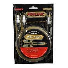 Cablu Jack 3.5 mm tata - RCA x2 3m PROLINK TCV3420-3.0 dublu ecranat, placat cu aur, audio stereo, negru [1]