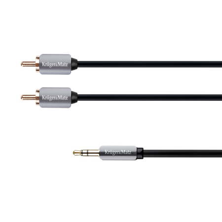 Cabluri - Cablu Jack 3.5 mm la 2x RCA 3m STEREO Kruger&Matz cupru placat cu aur