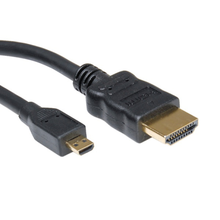 Conectica - Cablu micro HDMI - HDMI 5m 1080p 1.4V, contacte aurite, negru, brand OEM, conexiune micro HDMI⇔HDMI.
