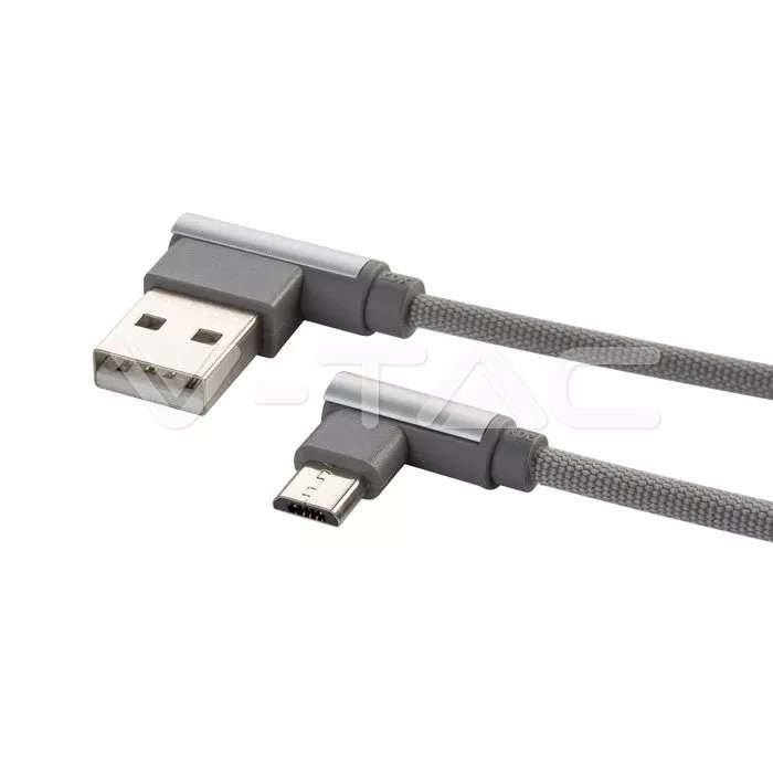 Cablu micro USB 1m DIAMOND EDITION argintiu V-TAC conector USB micro [1]