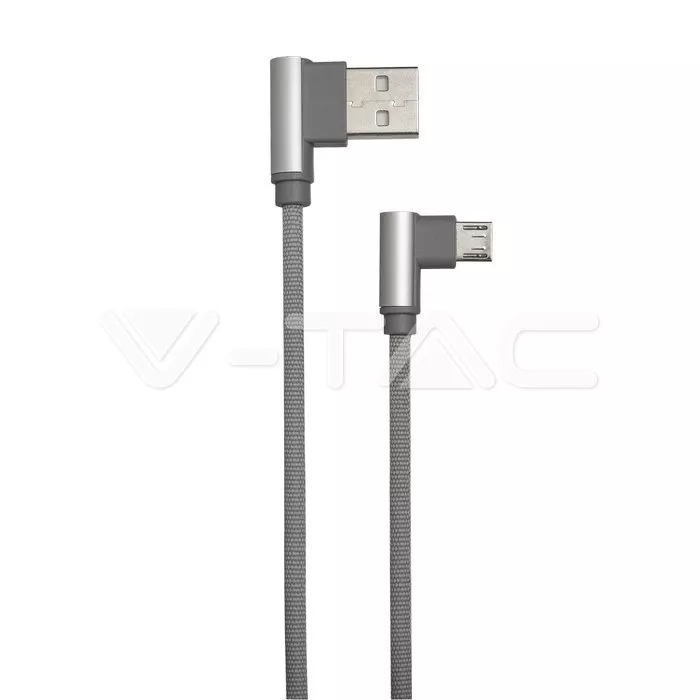 Cablu micro USB 1m DIAMOND EDITION argintiu V-TAC conector USB micro [2]