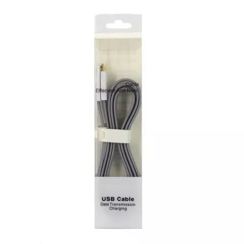 Cablu Micro USB 90cm USB 2.0 OEM, conector micro USB tata și USB A tata, placat cu aur, cablu plat. [6]