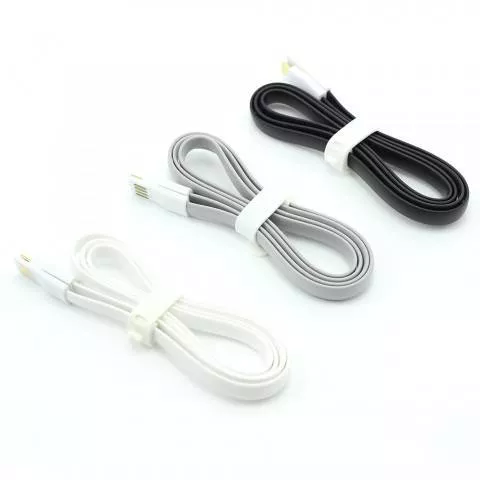 Cablu Micro USB 90cm USB 2.0 OEM, conector micro USB tata și USB A tata, placat cu aur, cablu plat. [2]