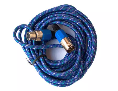Cablu microfon XLR mama-tata 3m dublu ecranat albastru Cabletech [1]