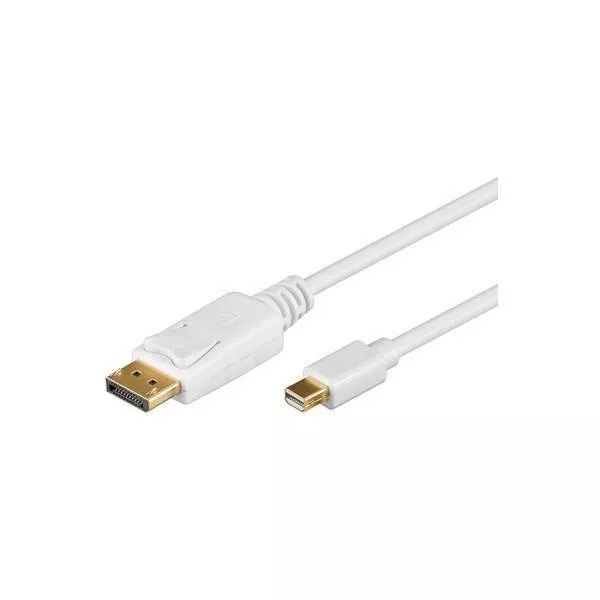Cabluri DisplayPort - Cablu mini DisplayPort la DisplayPort v1.2 2m alb Goobay – IoElectronice.ro