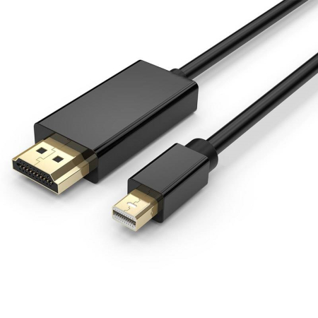 Conectica - Cablu mini DisplayPort la HDMI 1.8m negru, conectori mini DisplayPort tata și HDMI tata, brand OEM.