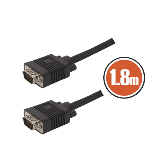 Cabluri VGA - Cablu monitor VGA fisa - fisa 1.8m dublu ecranat negru delight – IoElectronice.ro