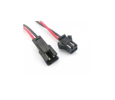 Mufe AC-DC - Cablu cu mufa 2pini Tata/Mama mic negru set 2buc