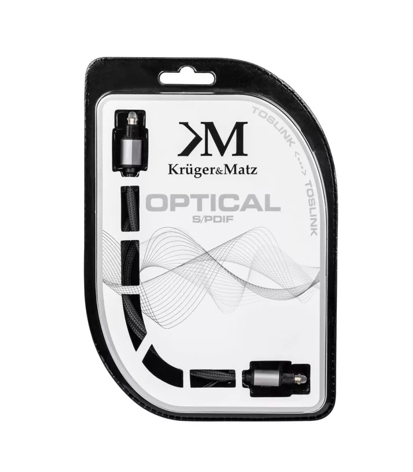 Cablu optic Toslink-Toslink 2m digital audio Profesional Kruger&Matz – IoElectronice.ro [1]