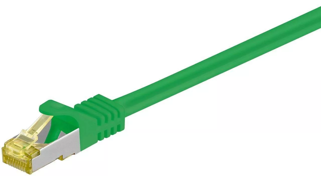 Cabluri retea RJ45 - Cablu patch SFTP CAT7 mufat 1m verde RJ45 tata - RJ45 tata GOOBAY – IoElectronice.ro