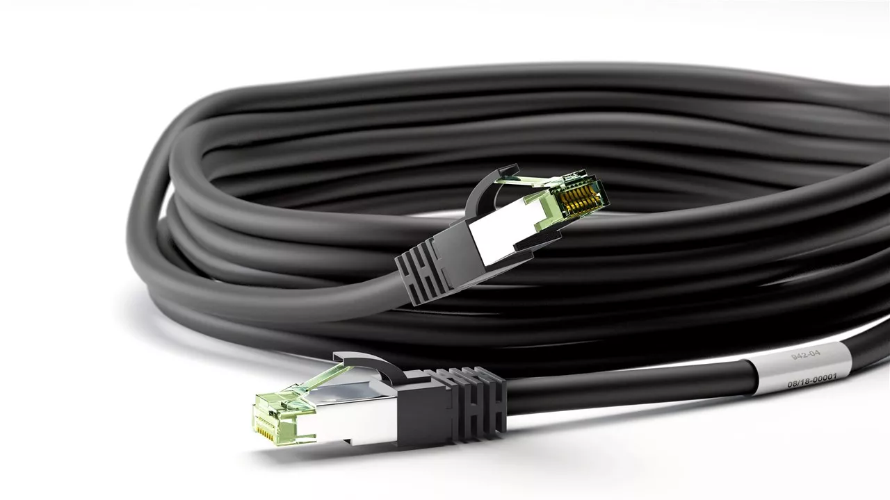 Cabluri retea RJ45 - Cablu patchcord Cat8.1 SFTP 3m, RJ45 cupru negru, de înaltă viteză 2000MHz pentru rețele Ethernet performante