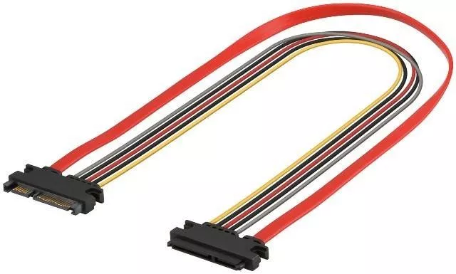 Adaptoare PC - Cablu prelungitor alimentare si date SATA 0.3m Goobay - IoElectronice.ro