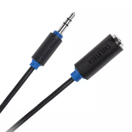 Conectica - Cablu prelungitor audio Jack 3.5 mm stereo 10m Cabletech conectori tata-mama
