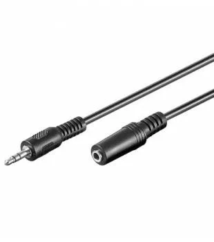 Cabluri Jack - Cablu prelungitor Jack 3.5 mm 5m stereo mama-tata negru Goobay – IoElectronice.ro
