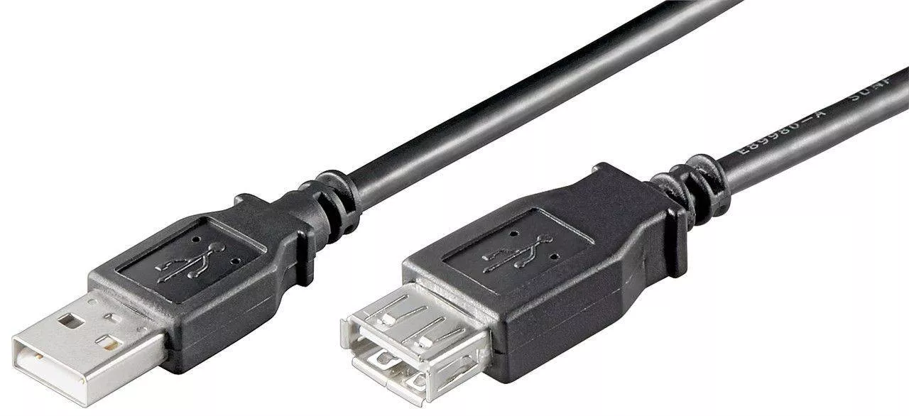 Cabluri - Cablu prelungitor USB A tata USB A mama 1.8m cupru USB 2.0 480Mbit/s Goobay – IoElectronice.ro