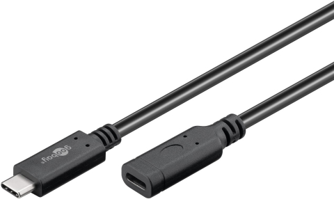 Telefoane-tablete - Cablu prelungitor USB-C 3.2 Generation 2 tata-mama 1m negru compatibil și pentru Thunderbolt 3 Goobay 61038