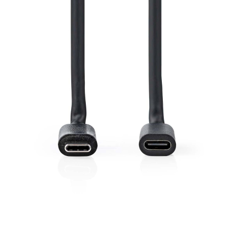 Cablu prelungitor USB Type C 1m 4K 60Hz Nedis CCGL64010BK10 cu conectori USB Type C mama și tata, placat cu nichel [1]