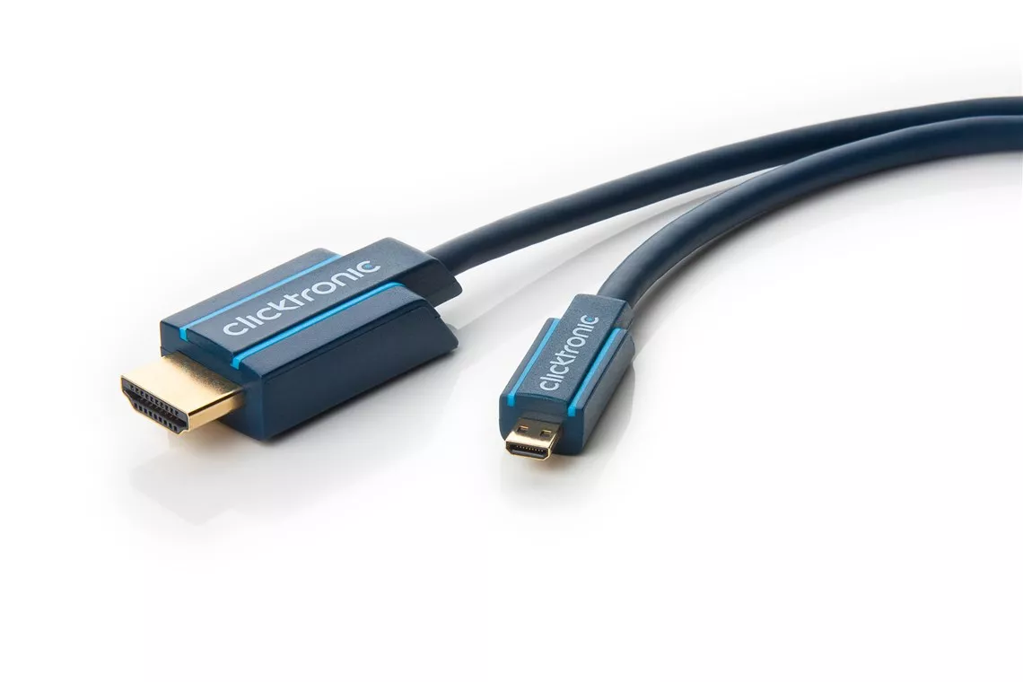 Cabluri - Cablul micro HDMI 2m Ultra HD 4K 60Hz cu Ethernet, aurit, pentru conectivitate premium și experiență vizuală excelentă