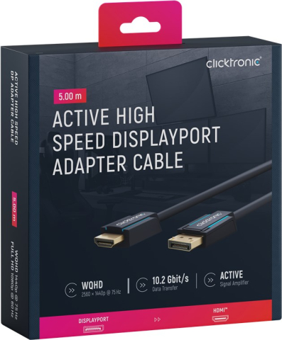 Cablu Profesional Displayport tata - HDMI tata 5m Clicktronic OFC 10.2Gbit/s 1920x1200p – IoElectronice.ro [7]