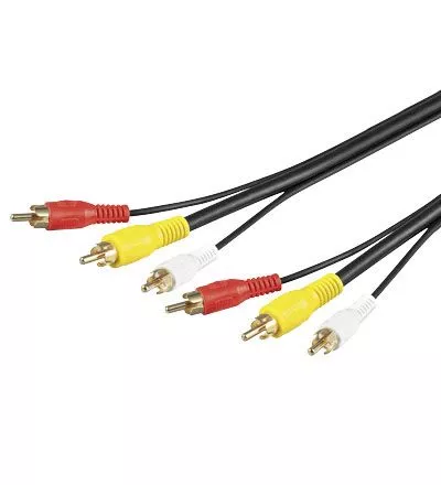 Conectica - Cablu RCA 3x 5m video RG59 Goobay