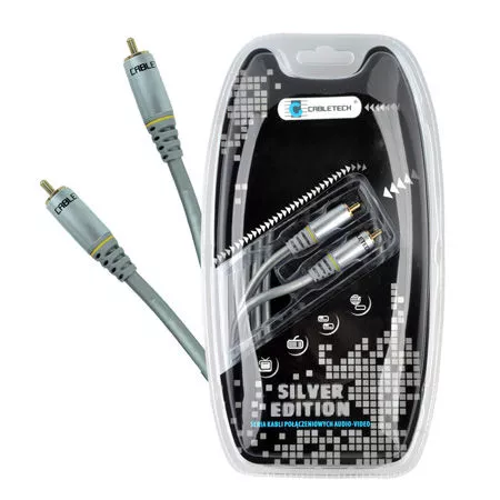 Cabluri - Cablu RCA coaxial 0.5m Cabletech Silver Edition RCA tata - RCA tata, 24 luni garanție