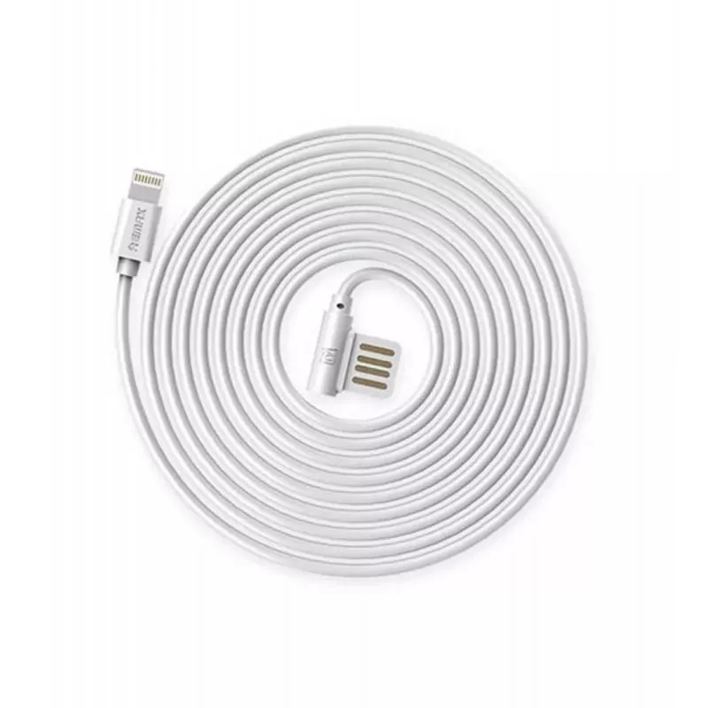 Cabluri telefon-tableta - Cablu Remax Rayen iPhone RC-075 Alb 1m – IoElectronice.ro
