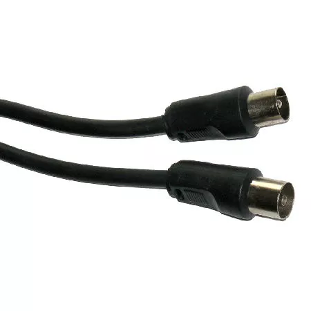 Cabluri TV - Cablu RF video negru 3m coaxial TV tata-mama – IoElectronice.ro