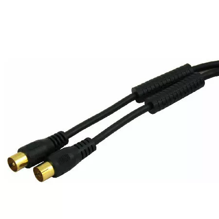 Cabluri TV - Cablu RF video negru mufa aurii cu tata aurita 3m – IoElectronice.ro