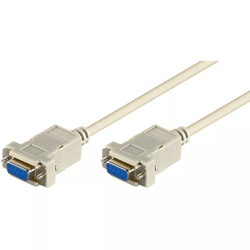 Cabluri serial - Cablu serial null modem 2m RS232 DB9 mama-mama Goobay – IoElectronice.ro