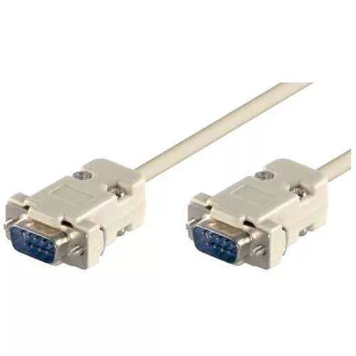 Cabluri serial - Cablu serial RS232 DB9 tata la DB9 tata 2m Goobay – IoElectronice.ro