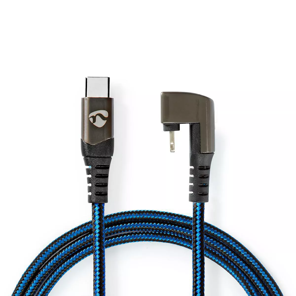 Cabluri telefon-tableta - Cablu sincronizare incarcare USB Type C - Lightning 180 1m NEDIS – IoElectronice.ro