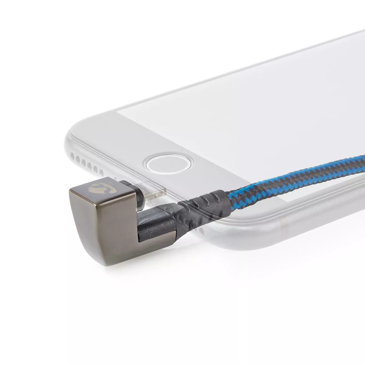 Cablu sincronizare USB Type C - Lightning 1m NEDIS OFC Oxigen Free USB 2.0 albastru/negru [7]