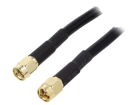 Cabluri SMA - Cablu SMA tata-tata 50 ohm 0.5m negru 4CarMedia SMA-MM/50/0.5 – IoElectronice.ro