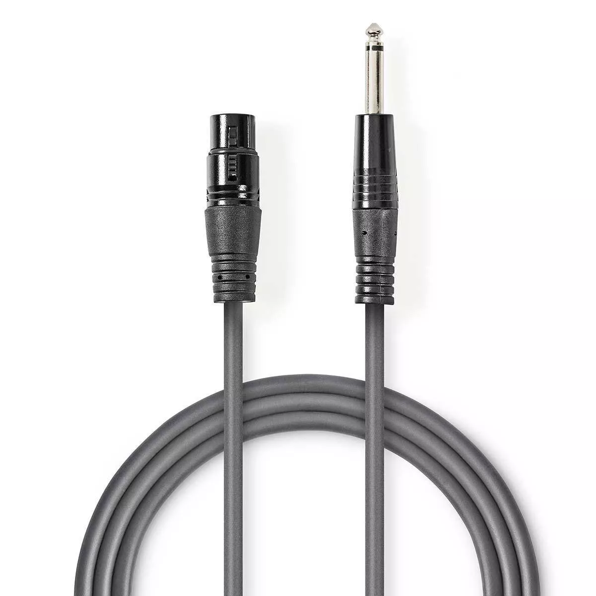 Cabluri XLR - Cablu stereo XLR 3 pini mama - JACK 6.5 mm tata 3m gri NEDIS – IoElectronice.ro