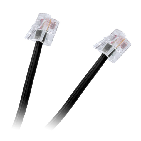Cabluri telefon - Cablu telefon extensie negru 20m RJ11 tata-tata – IoElectronice.ro