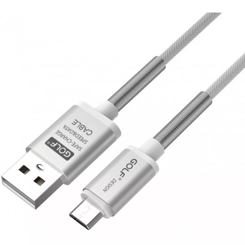 Micro USB - Cablu Thunder Micro USB Golf 40M argintiu 1m 2.4A Fast charging – IoElectronice.ro