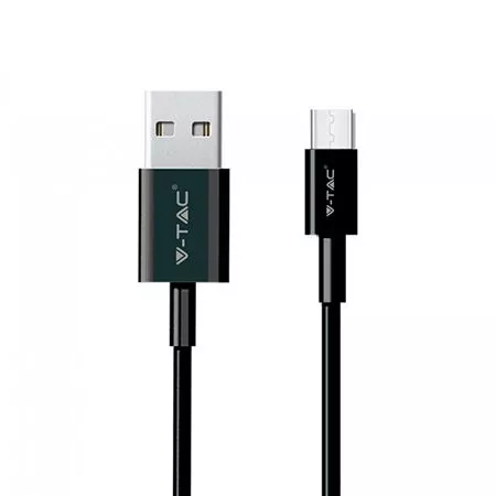 Cablu USB Type C 1m V-TAC negru pentru încărcare și transfer date rapide [1]
