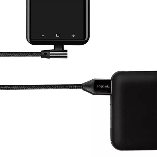 Cablu USB 2.0 A - USB Type C unghi 1m Logilink CU0138 pentru transfer rapid de date [2]